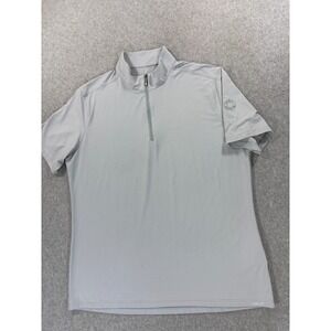 Dover Saddlery 1/4‎ Zip Performance Equestrian Polo Shirt (Women's XL) Gray
